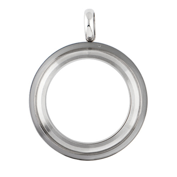 Medium Silver Base Twist Living Locket Necklace - Picture 1 of 2